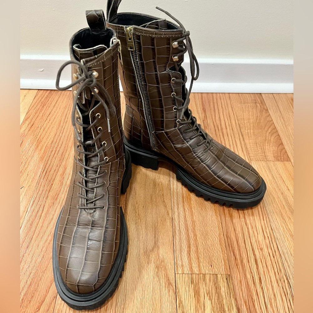 All Saints Maren Croc boots